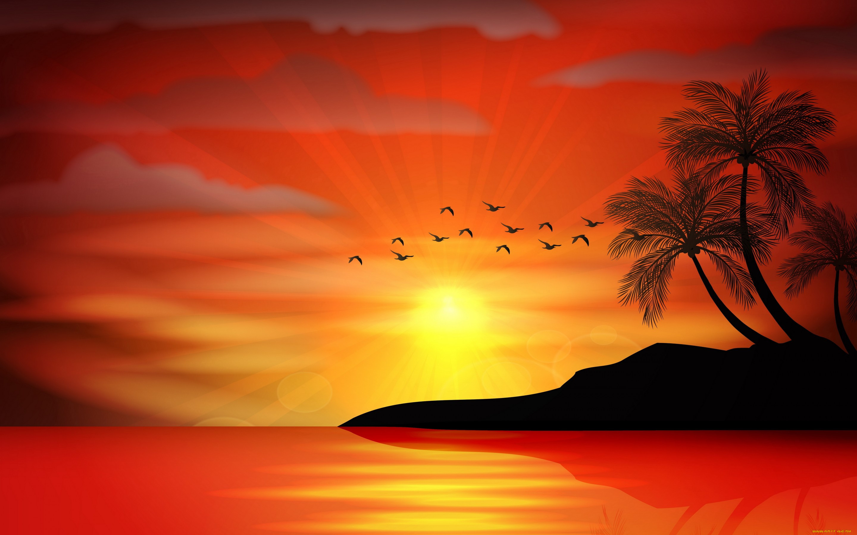  ,  , nature, , palms, island, paradise, sea, tropical, , , , , , sunset